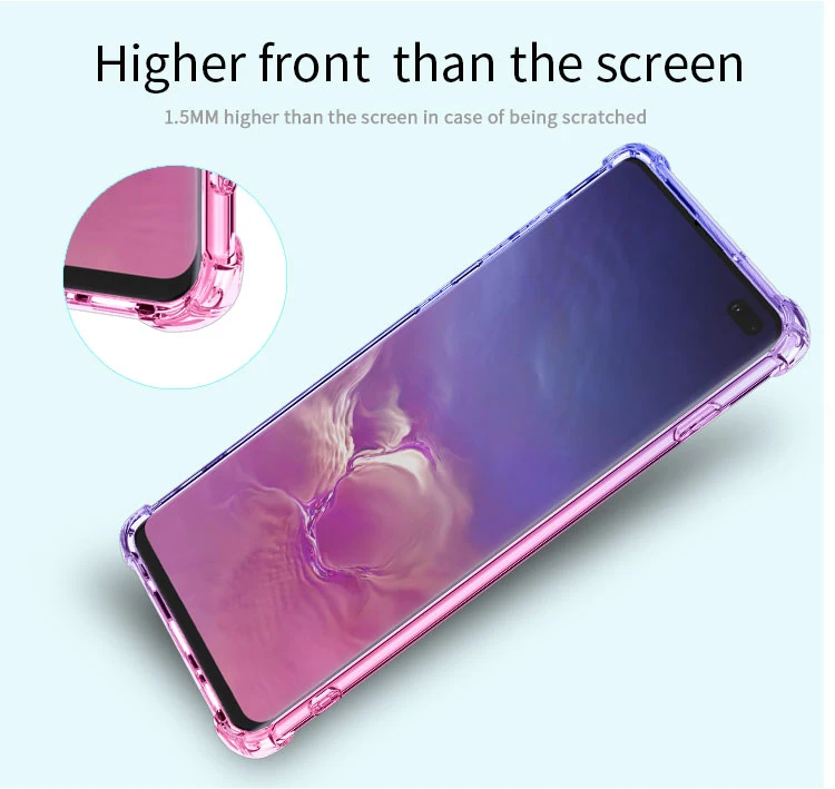 Ultra Slim Gradient Hybrid Voor Samsung Galaxy Note 10 10 + 9 8 Galaxy S10 S10e S20 S21 S22 S9 s8 S7 S10 Plus S7edge Zachte Tpu Case