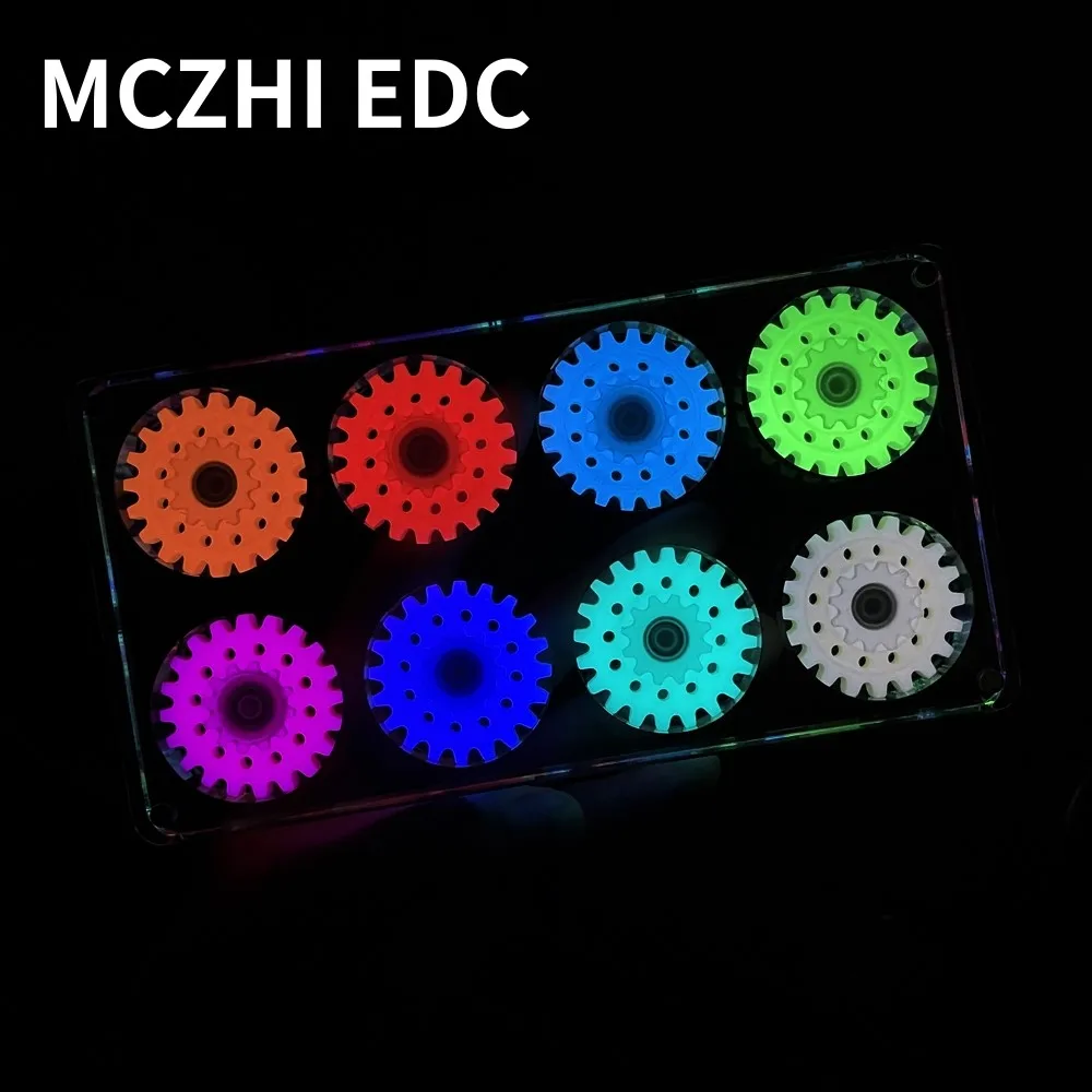 MCZHI EDC صغيرة مضيئة تململ سبينر لعبة لتخفيف الضغط ألعاب متململة الكبار مكتب عمل الملحقات القلق اللعب التصميم الأصلي