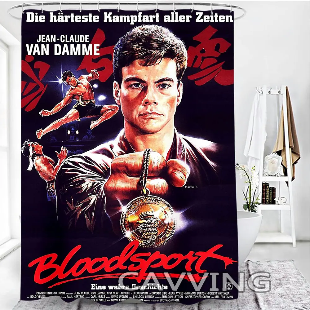 Jean Claude Van Damme 3D Shower Curtain Waterproof Bathroom Curtain Anti-slip Bath Mat Set Toilet Rug Carpet Home Decor H01