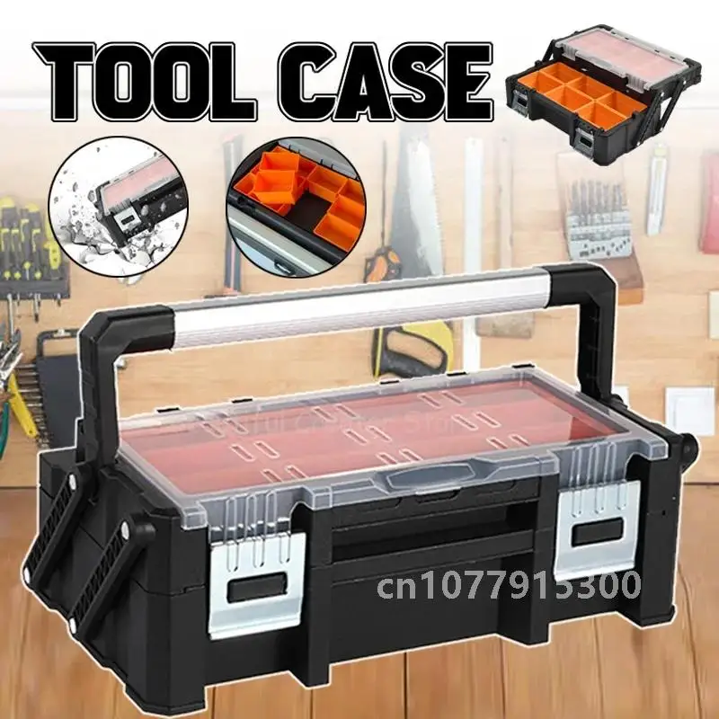 

Portable Parts Storage Box Hardware Screws Tool Box Multi-grid Tool Organizer Box Plastic Tool box Arrangement garage storage