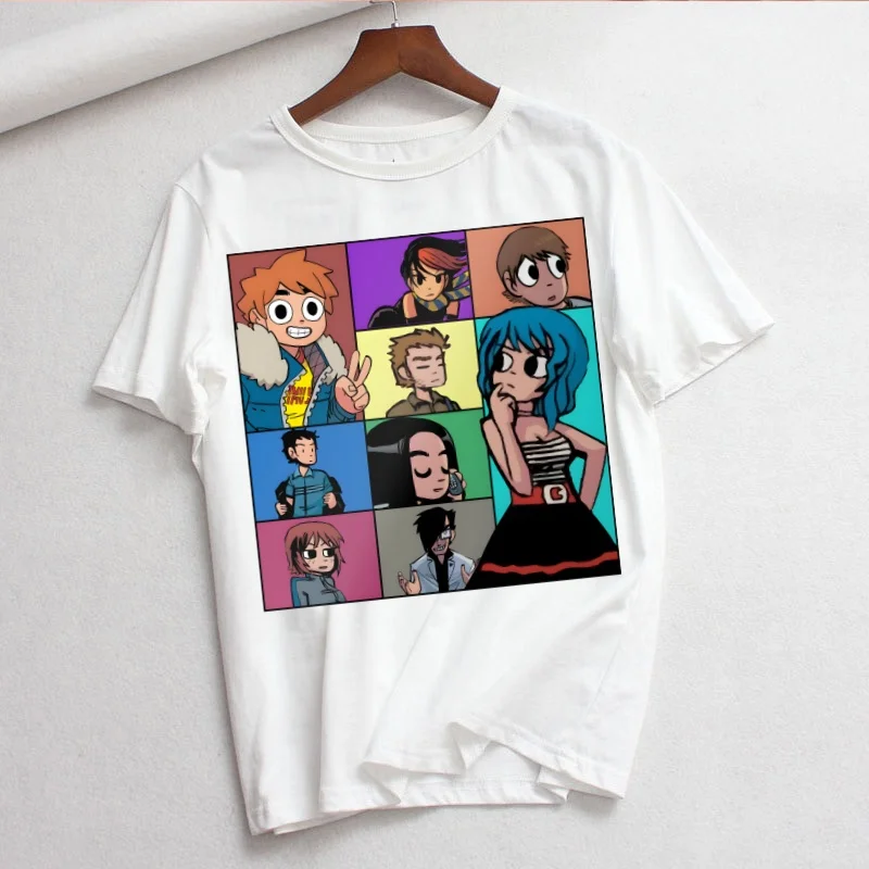 

Scott Pilgrim Y2k Top Street Vintage Printing Short Sleeve T-Shirt Women Fashion Couple T-Shirt