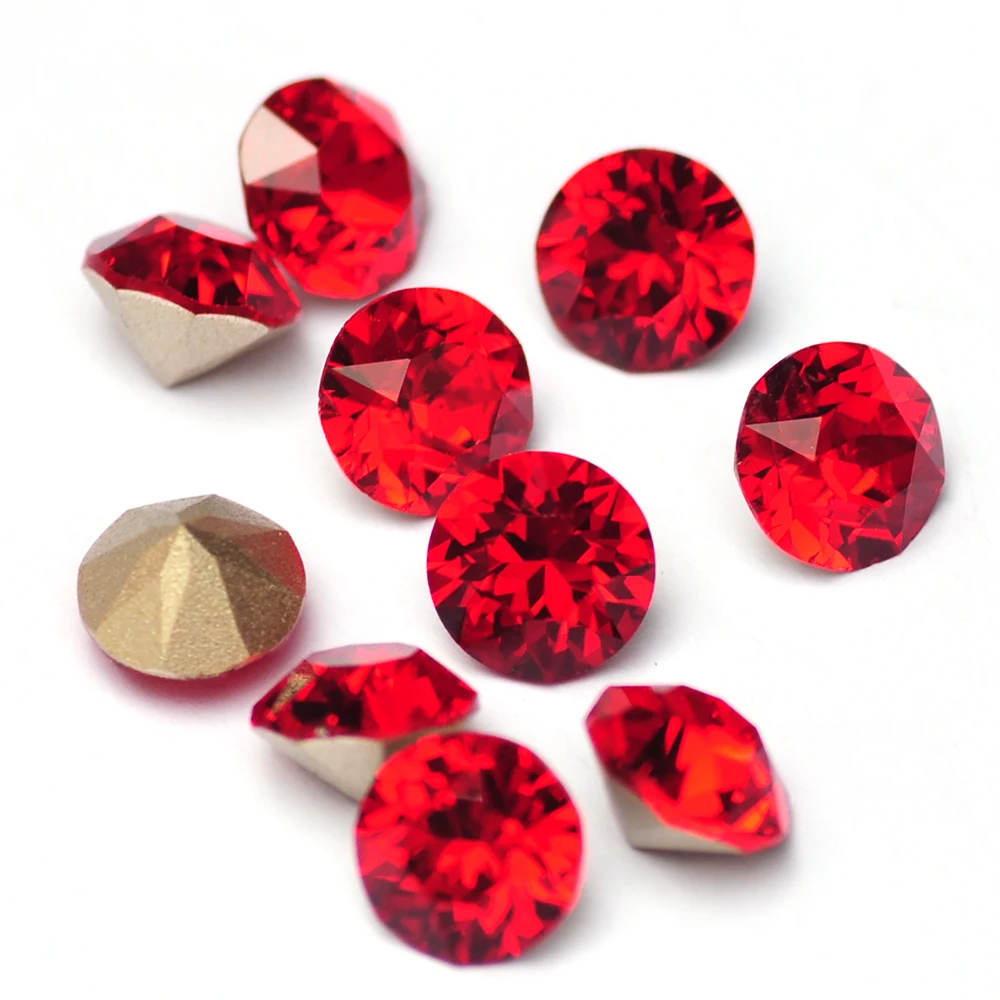 Red Color Best Quality Nail Parts Fancy Rhinestone Mix Shapes Sizes Crystal Glass Nail Art Stones Shiny Nail Decorations