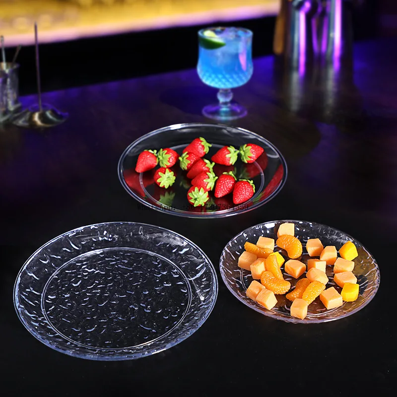 

Bar luminous fruit plate matching KTV special snack plastic fruit square transparent fruit basin
