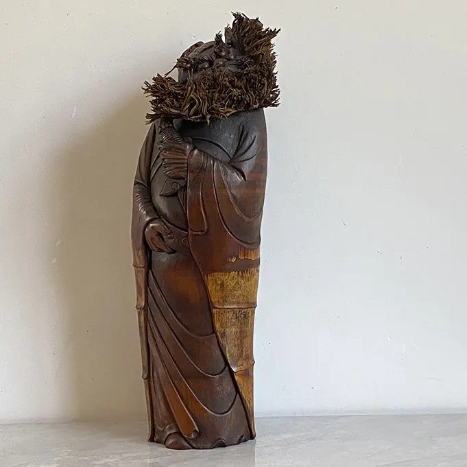 Boutique large-scale bamboo root carving home ornaments, purely hand-carved collections