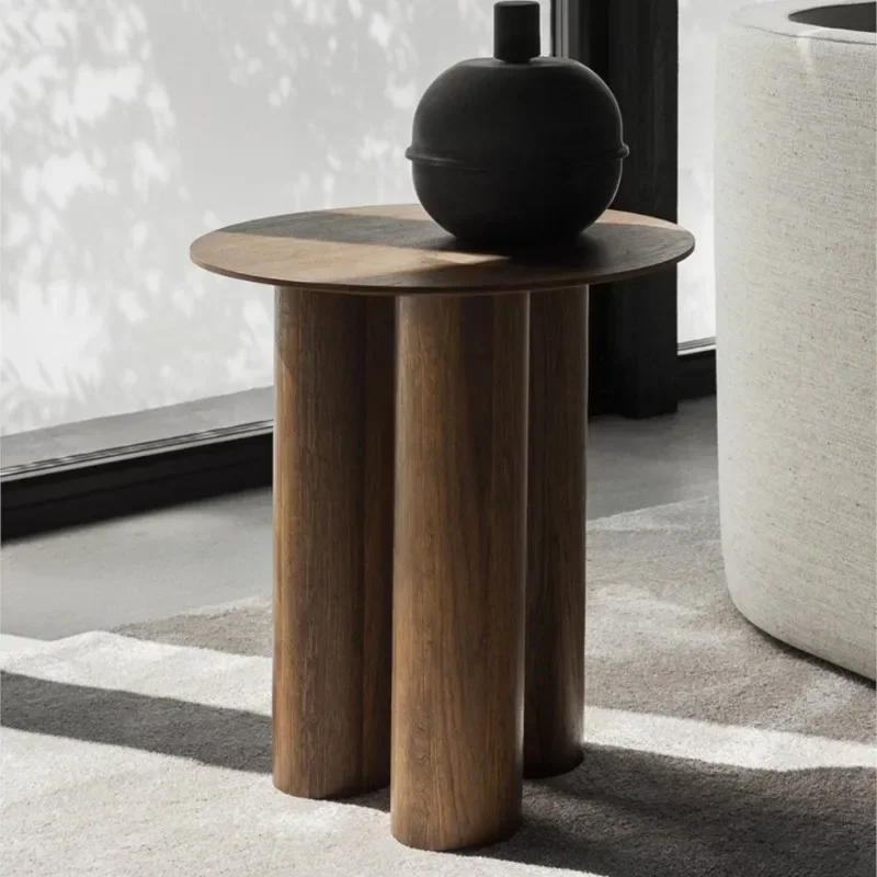 Why the Nordic Light Luxury Log Side Table Is the Perfect Corner Side Table for Modern Living Rooms