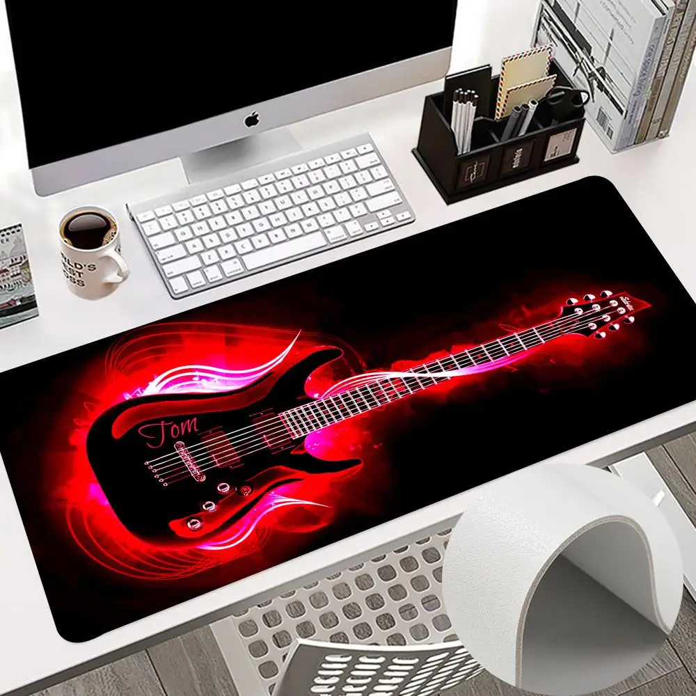 Gibson Guitar Black Mouse Pad Mice Pad Leather Mouse Mat PC Game Accessories Double Sided PU Desk Mats Carpet Anti-slip Waterpro