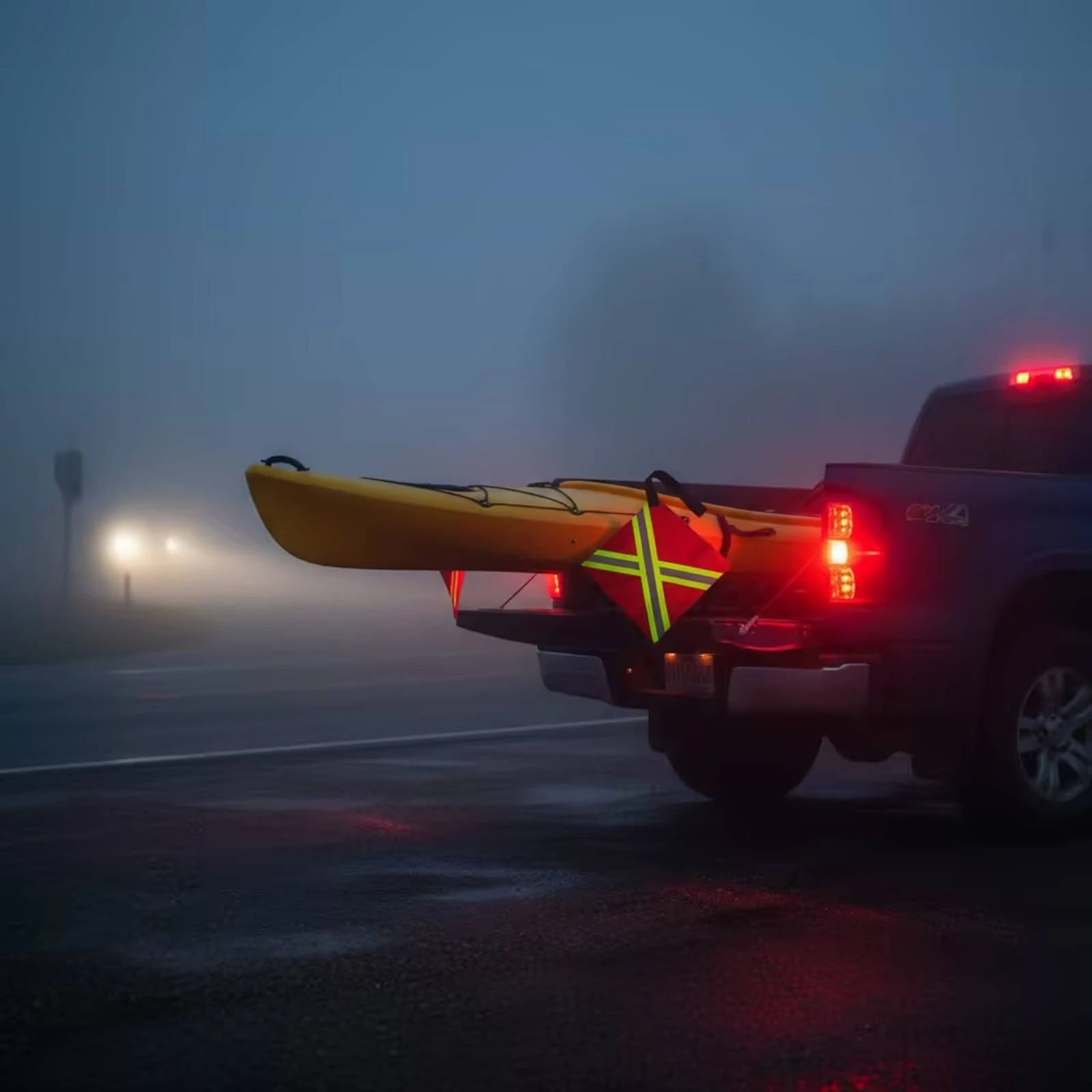 Safety Flag with Loop Square Reflective Flag Long-Lasting Easy to Install for Kayakers, Kayak, Boat
