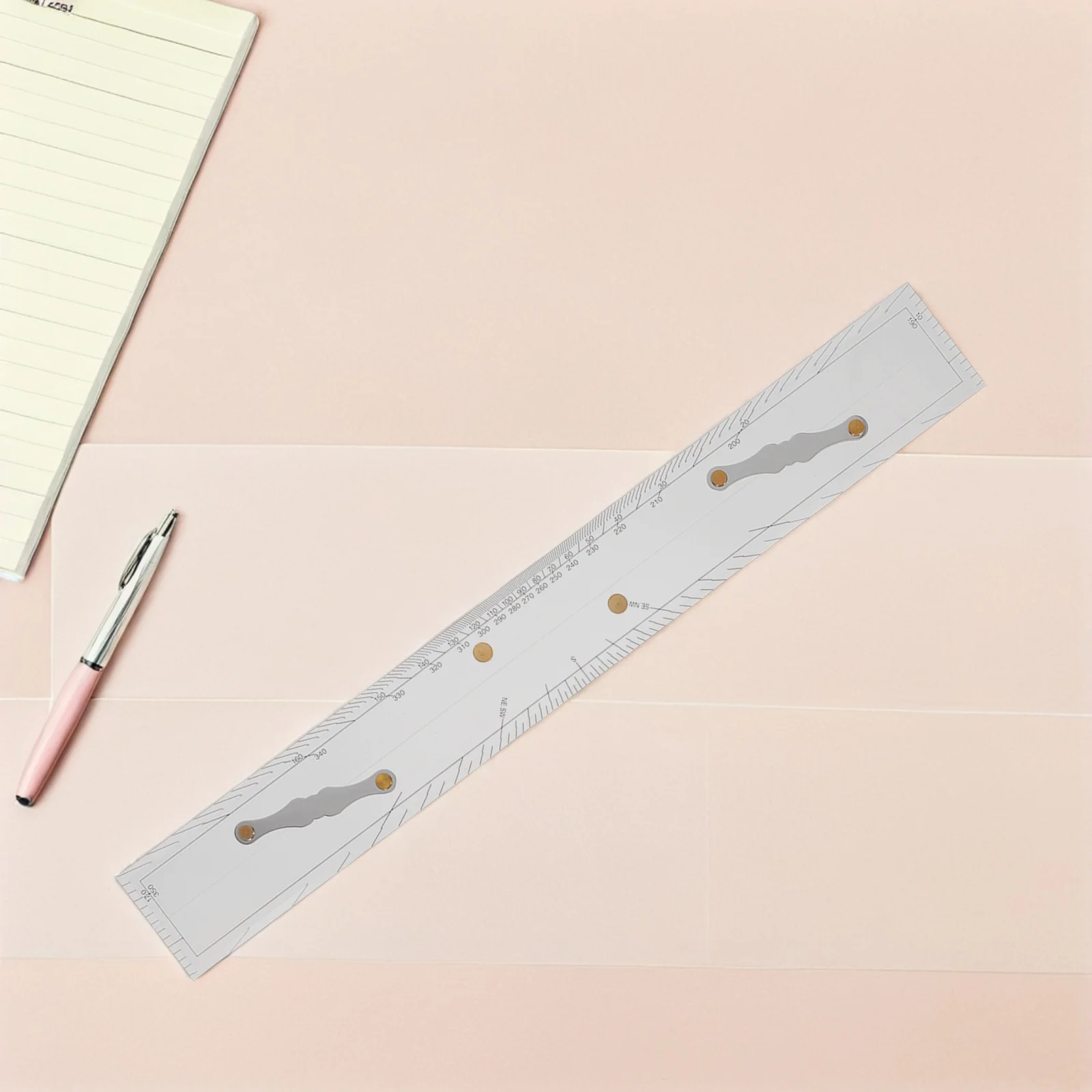 Transparent Acrylic Parallel Ruler for Boat Navigation Chart Plotting Professional Marine Measuring Ruler Drafting Design Tool