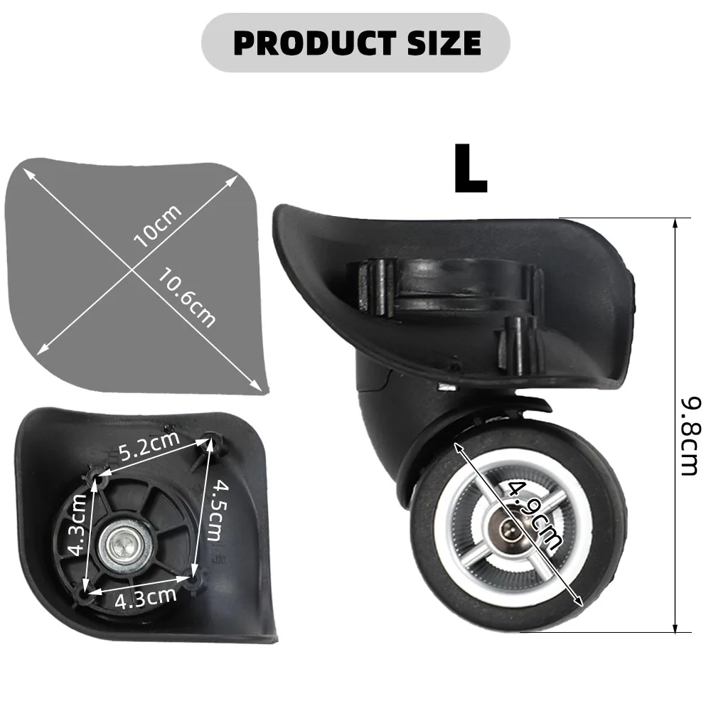 

1 Pair Suitcase Luggage Universal 360 Degree Swivel Wheels High Quality Replacement Repair Hand Spinner Caster Bag Accessories