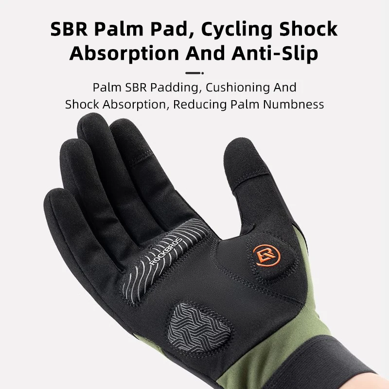 ROCKBROS New Cycling Gloves Men Women Spring Autumn Thin Long Finger Gloves SBR High Elasticity Anti-Slip Shock Absorption Touch