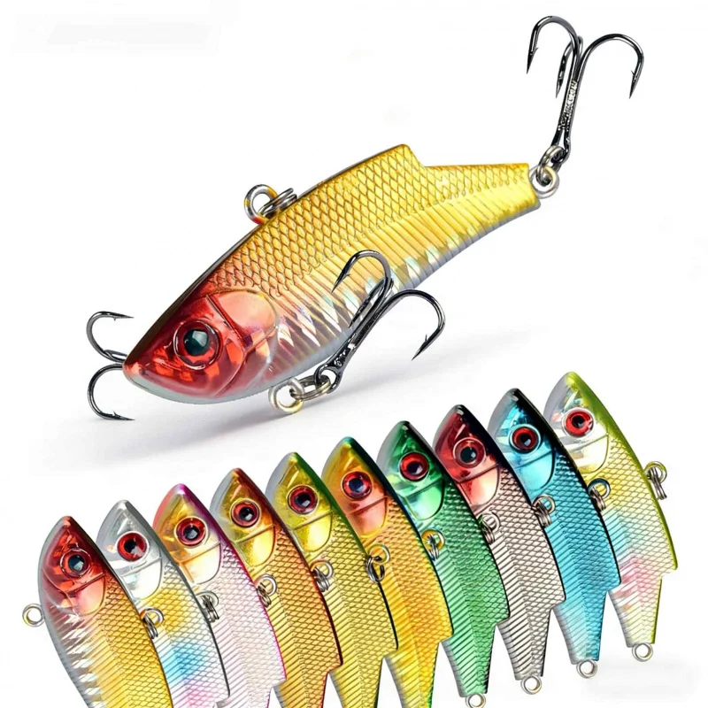 

VibLuya 10g Bait 5.5cm6 High-Strength Hook Sound Beads Vibrating Lure for All Swimming Layers Specialized Fishing Gear
