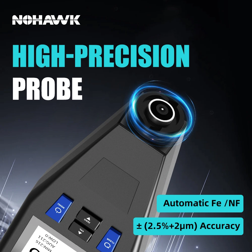 Color Screen Car Coating Thickness Gauge Best Digital Meter for Automotive Paint Thickness Measurement F/NF Automatic Detection view 3
