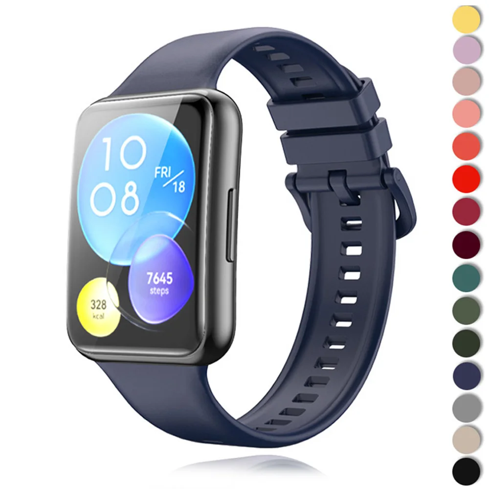 Silikon armband für Huawei Uhr fit 2 Band Smartwatch Zubehör Ersatz Armband Correa Armband Huawei