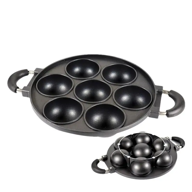 

Biscuit Pan Cast Iron 7-Cup Cast Iron Fried Egg Pan Pancake Pan Burger Omelet Cooker Griddle Cake Pan For Scones Cornbread