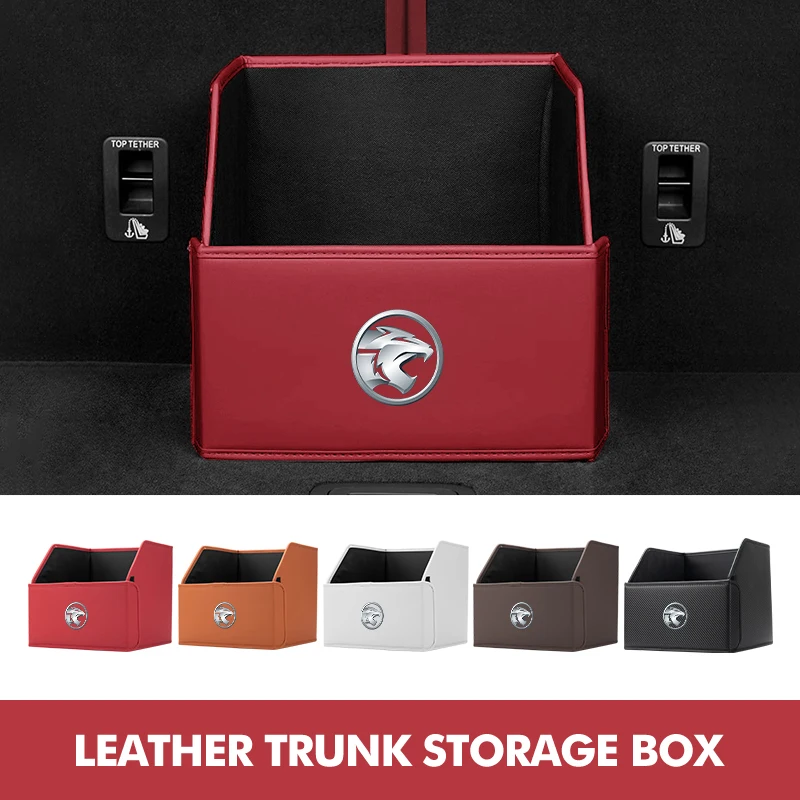 Caja de almacenamiento interior para maletero de coche, caja de herramientas plegable de cuero para Proton X50 X70 SUPRIMA S SAVVY SATRIA SAGA PREVE IRIZ Waja