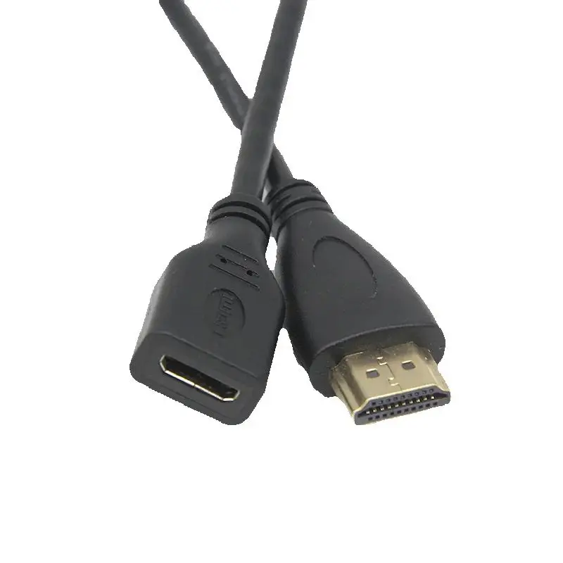 15cm Micro Mini HDMI-compatible Socket Female To HDMI-compatible Male Adapter 4K hdmi Male Cable