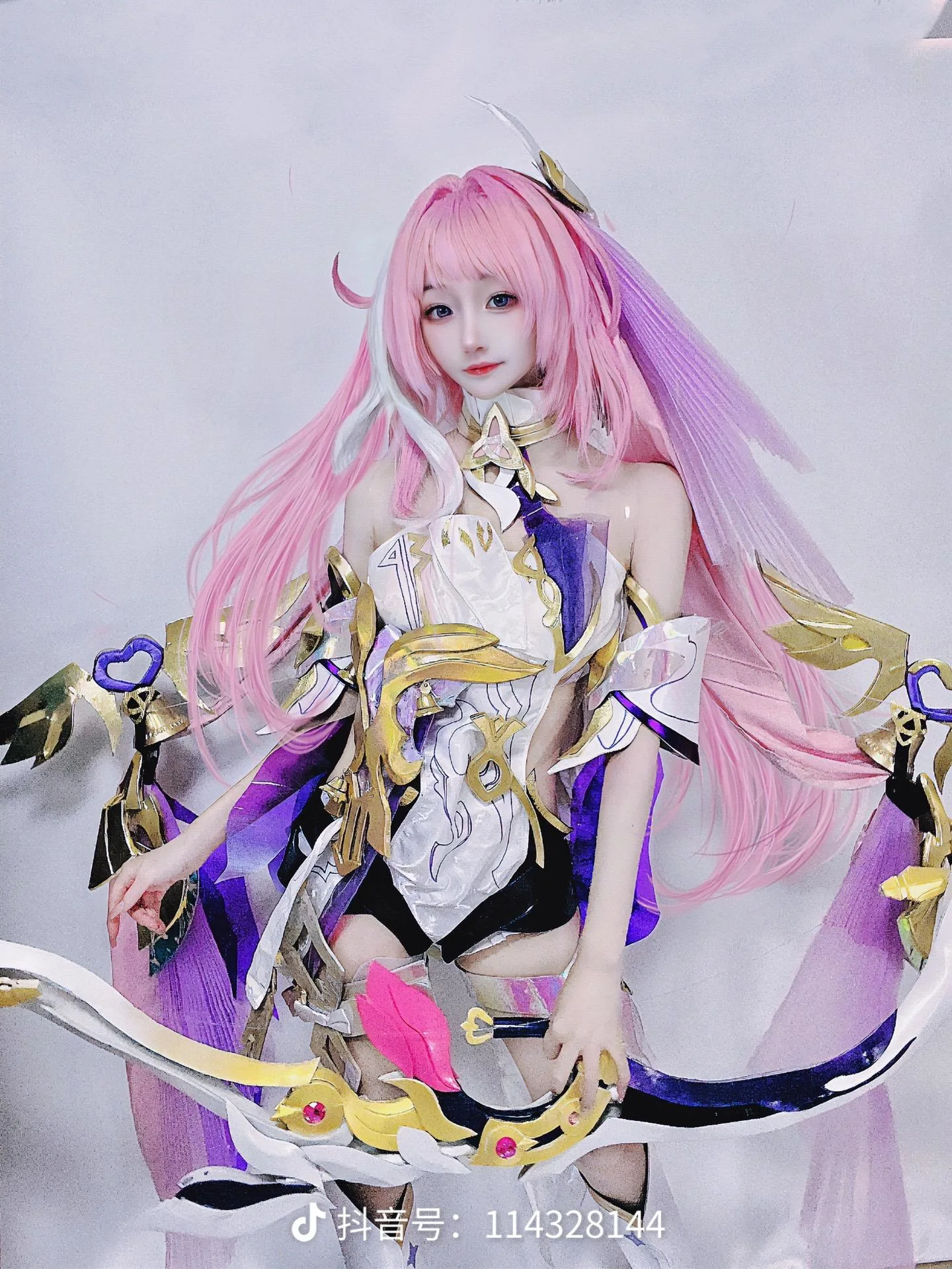 Pre-sale：Anime Game Honkai Impact 3rd Cosplay Elysia Theme Costumes Halloween Women Dress Leather Accessories Suit