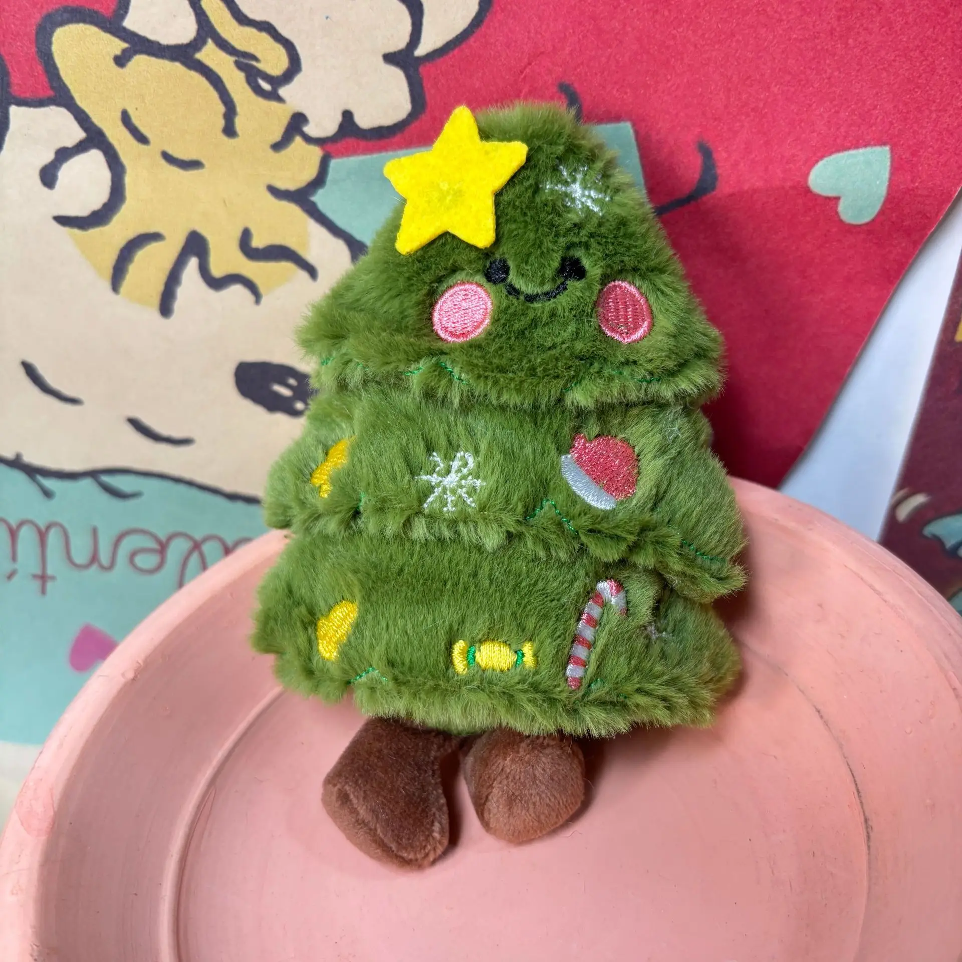 クリスマスツリー雪だるま人形ぬいぐるみペンダント新しい漫画ぬいぐるみ人形バッグチャームキーホルダーインクリスマスデコレーションかわいいギフト