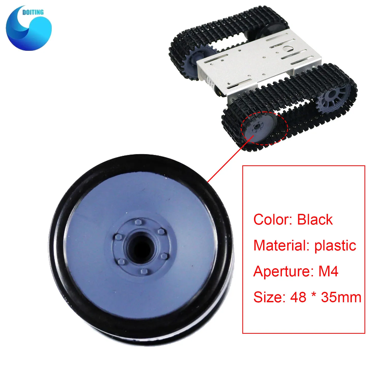 DOIT プラスチックベアリングホイールタンク車シャーシ/RC ロボットスマートカータンク部品 DIY カークローラー DIY パーツ