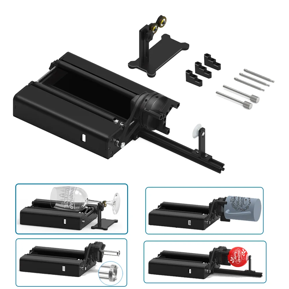 For Twotrees TR2 PRO One Axis Y-axis Rotary Roller Laser Engraver Attachment Use for Column Cylinder Bottle Cans Engraving