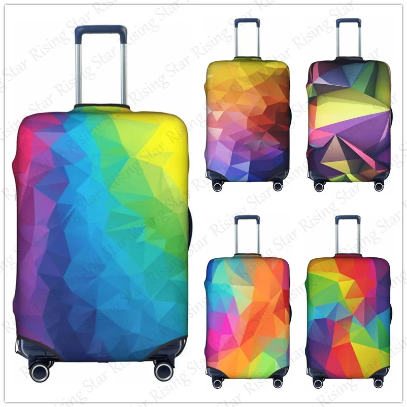 

Travel suitcase protective case, suitcase cover, elastic protection, washable Luggage cover, 18-32 in Rainbow geometric figure