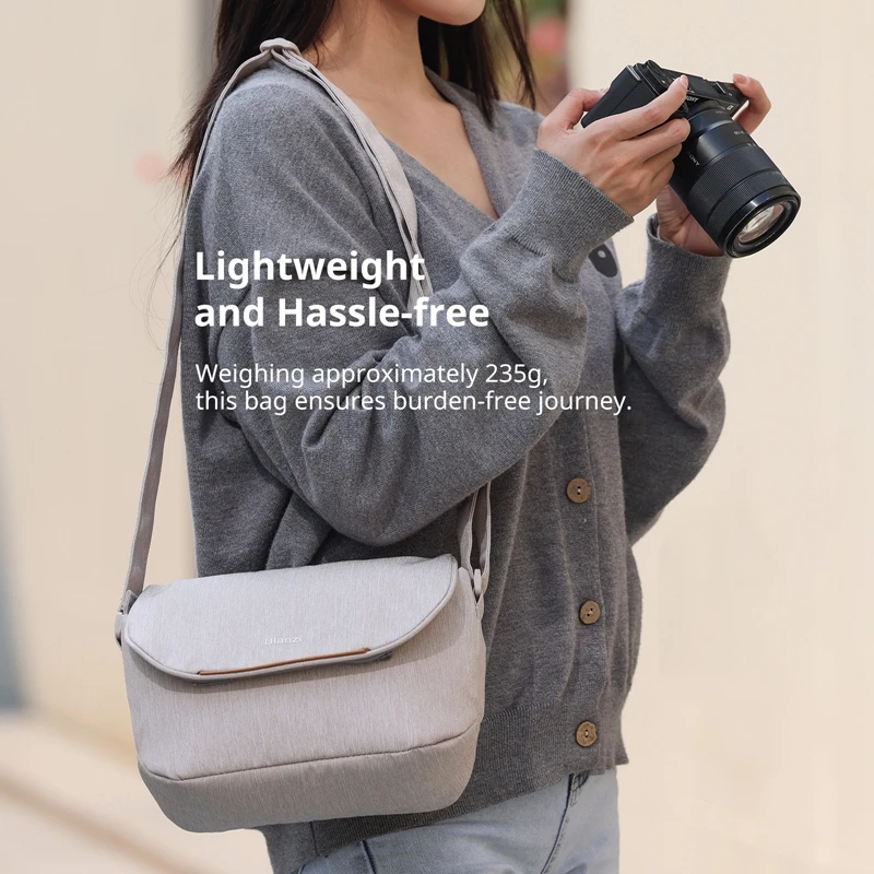 Ulanzi F01 Sling Bag 3L Capacity Splash-proof Bag for DSLR Shoulder Storage Bag with Removable Divider Outdoor Travel Camera Bag