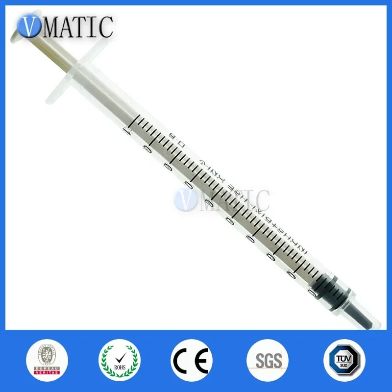 Free Shipping 100Pcs 1ml Dispensing Syringe / Plastic Liquid Syringe / Glue Dispenser Manual Plastic Syringe 1cc