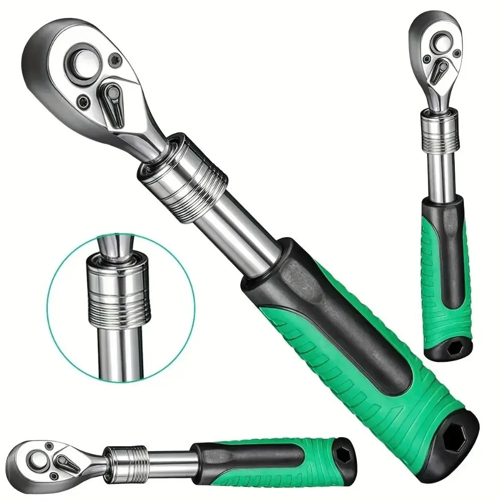 

72 Tooth Socket Sleeve Wrench Set Cr-V 1/4" 3/8" 1/2" Ratchet Wrench Set Square Interface Wear-resisting Socket Wrench Set