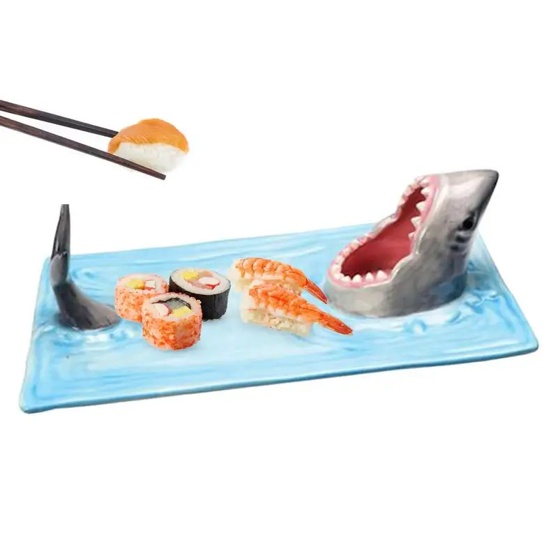 Shark Cake Snack Cheese Board Shark Shape Rectangle Dessert Cake Snack Nut Ornaments Artificial Food Plastic Household Fake Food