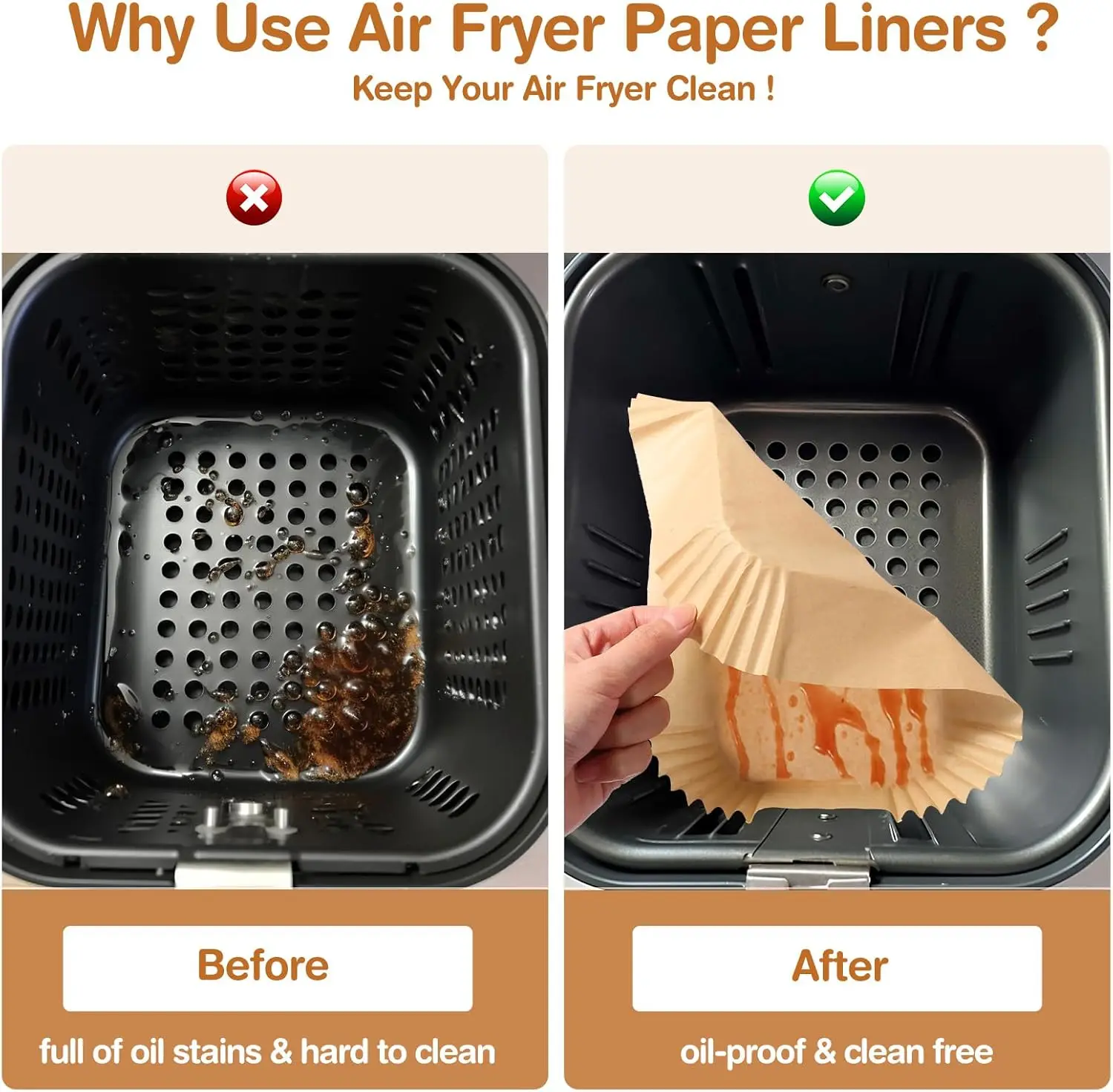Air Fryer Paper for Dual Zone
