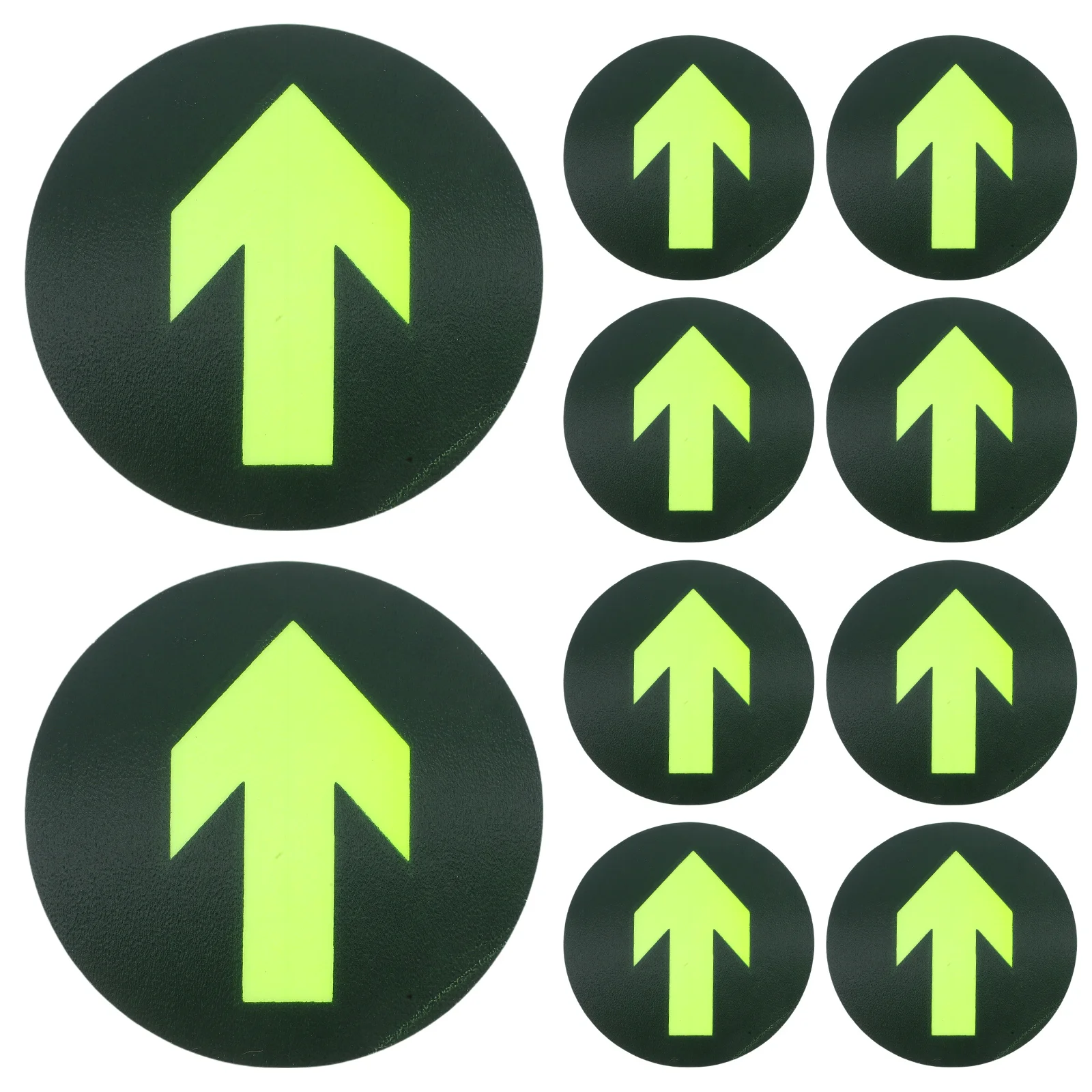 Glow In The Dark Safety Exit Floor Stickers Waterproof Adhesive Directional Glow Markings For Signs Emergency