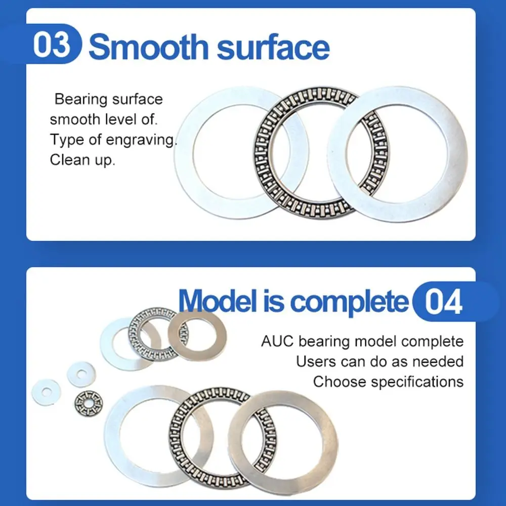 10Sets AXK0619-3047 Thrust Needle Roller Bearing Chrome Bearing Steel Steel Cage Flat Needle Roller Bearing 4mm Thickness