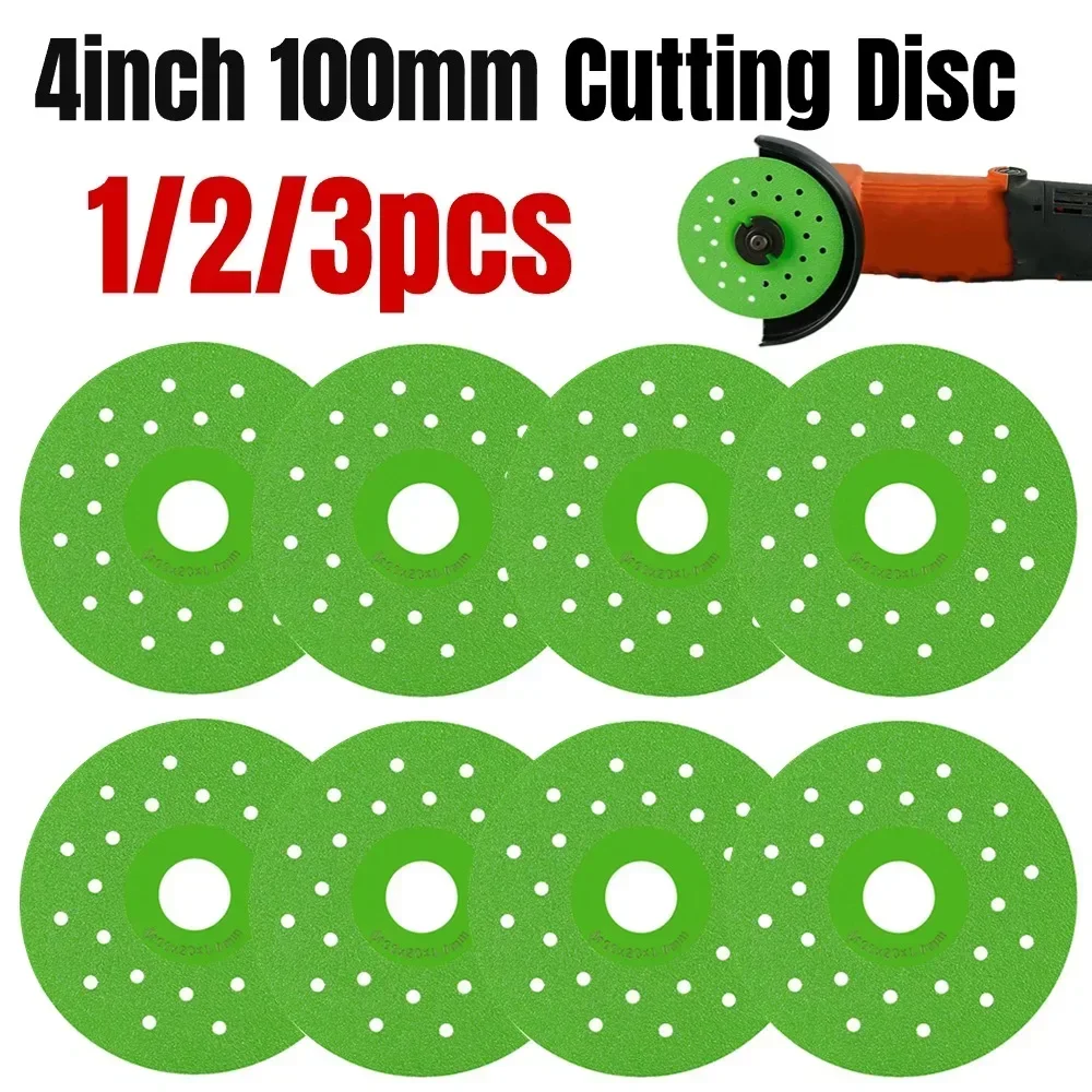 

1-3pcs 4" 100mm Super Thin Cutting Disc For Porcelain Glass Ceramic Tile Granite Marble Diamond Saw Blade For 100 Angle Grinder