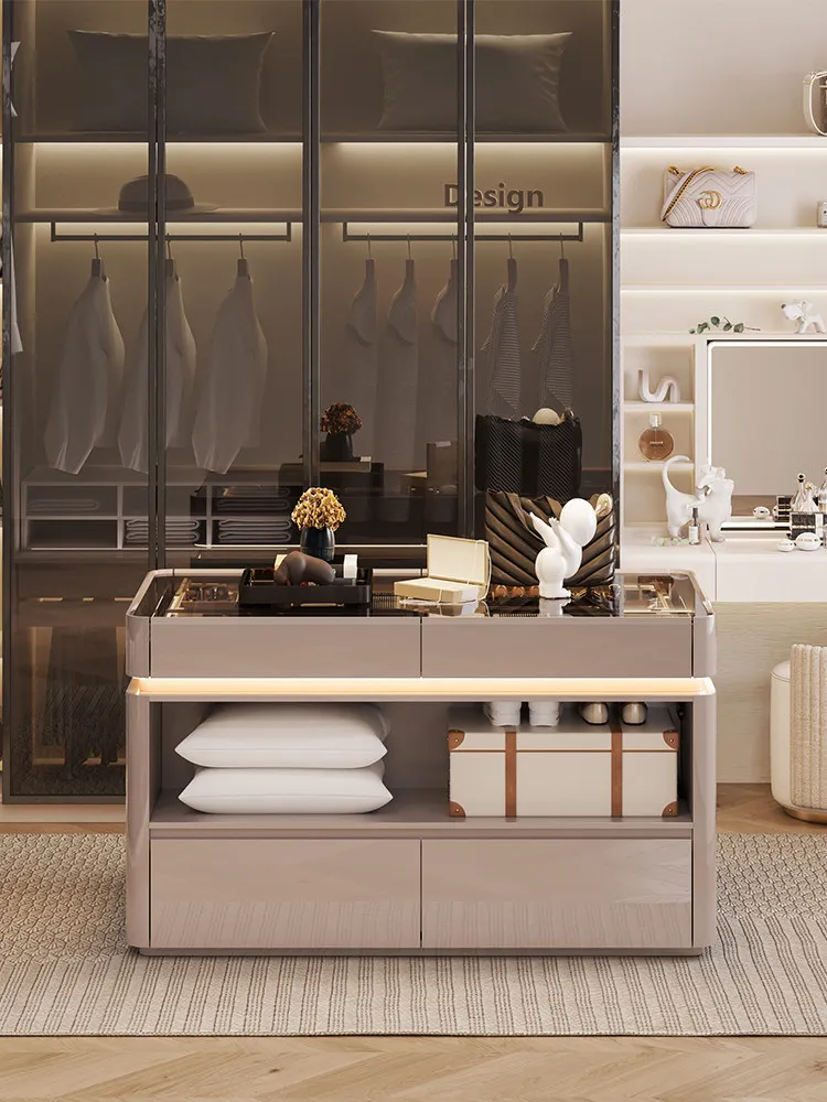 Light luxury cloakroom Nakajima cabinet Master bedroom Storage cabinet Italian simple jewelry display cabinet Jewelry chest Naka