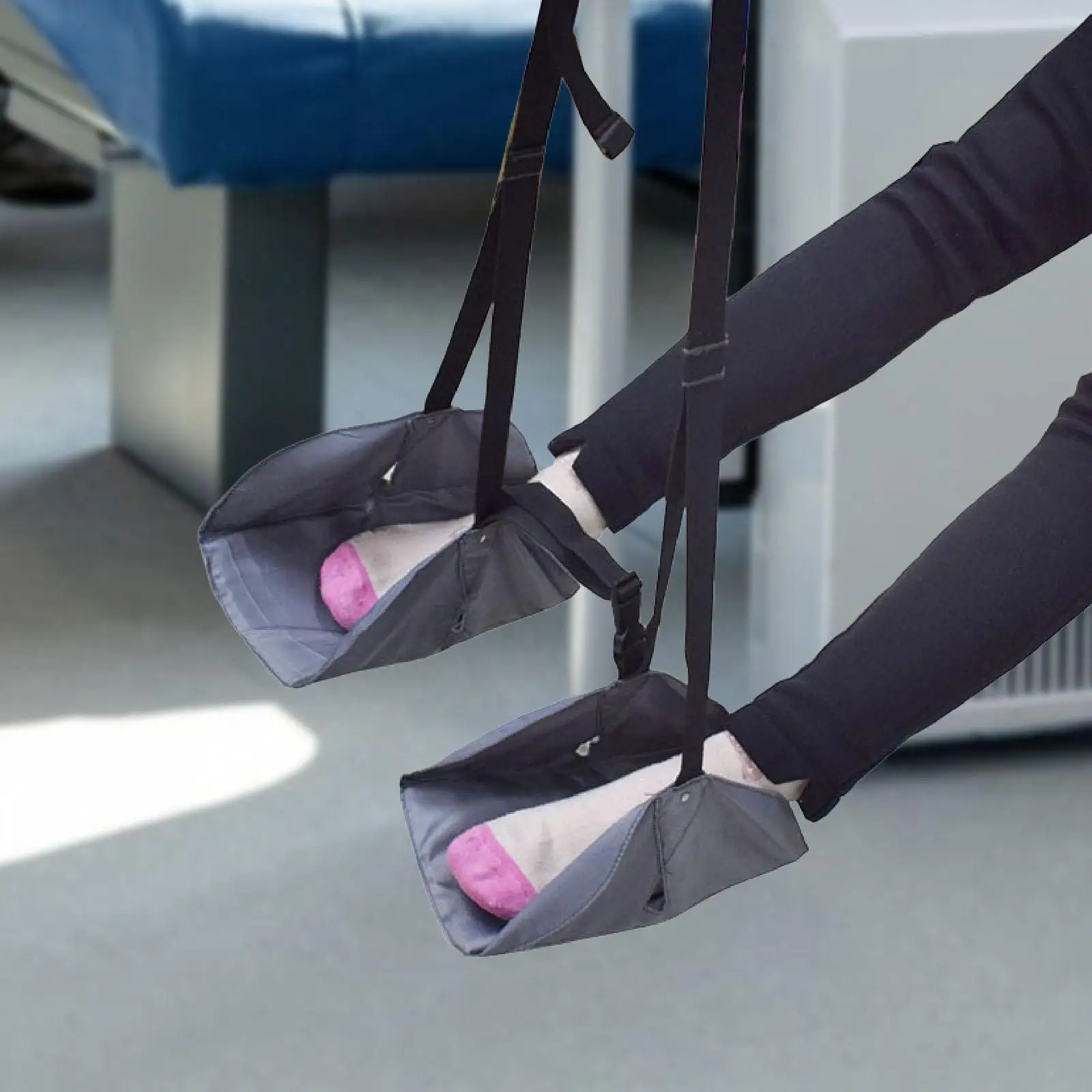 

Comfortable Leg Foot Rest Hammock Portable Airplane Foot Travel Pillow for Room Office Trip