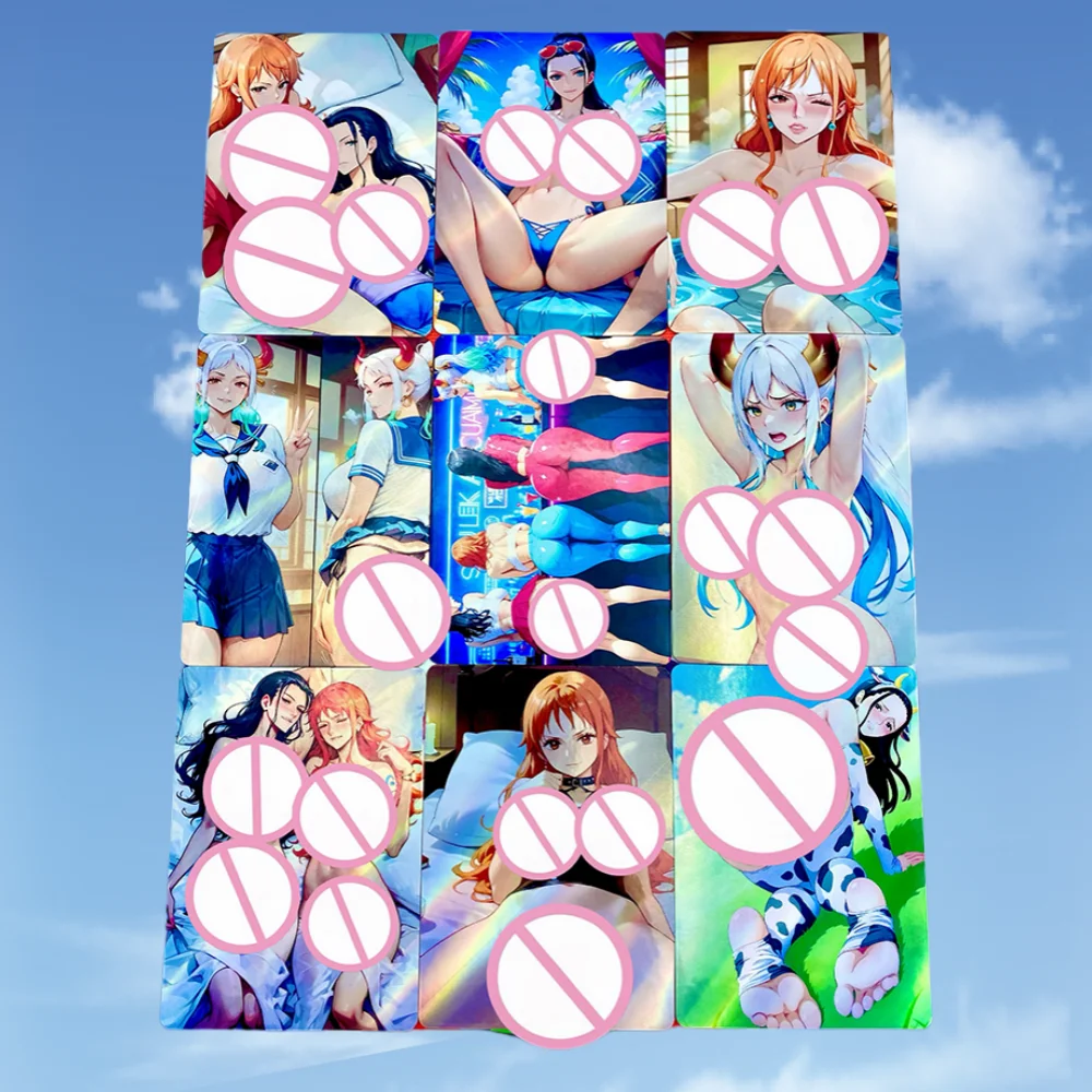 

DIY цельная карточная игра аниме телесный купальник сексуальный Nami Hancock Robin преломляющая карта цветная флэш-игрушка подарки для фанатов