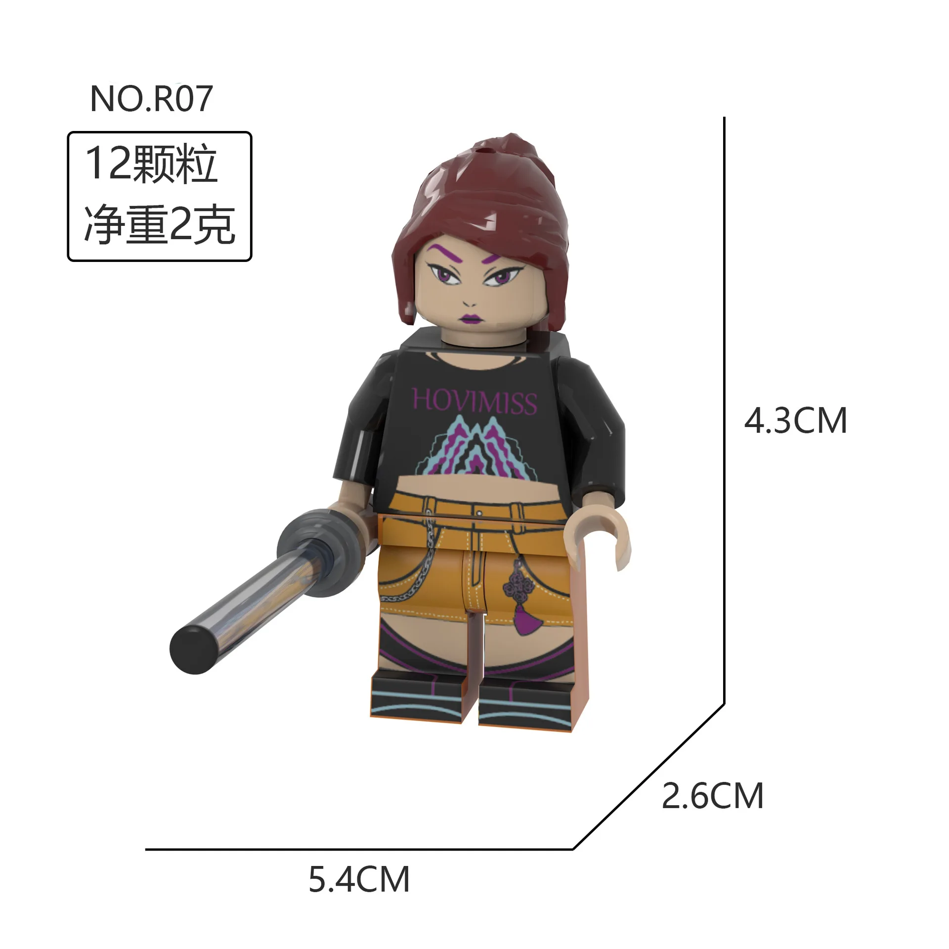 Figura de bloque de construcción humanoide del grupo de caza de brujas de Corea del Sur Zoe Mira 4 Uds. Juguete de bloques de construcción de grupo de caza de brujas para hombres