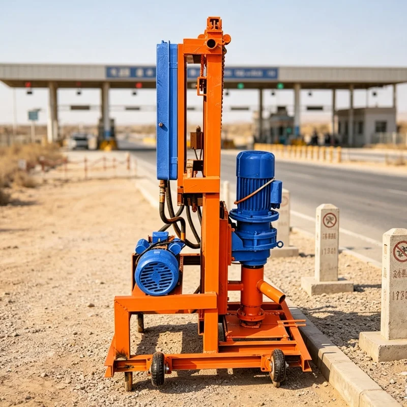 Customized Small Wheeled Drilling Rig with Hydraulic Winch Lifting for Farmers' Domestic Shallow Water Supply
