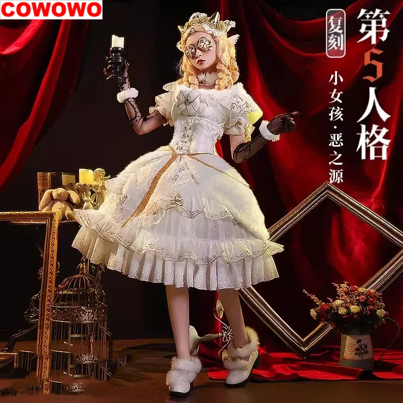 COSMART Identity V Alice DeRoss Little Girl Prime Evils Game Suit Elegant Dress Cosplay Costume Halloween Party Outfit Women