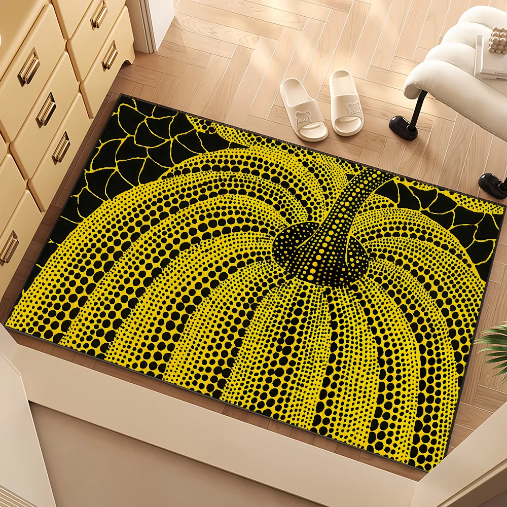 Abstract Pumpkin Polka Dot Art - Printed Rug Abstract recension och pris
