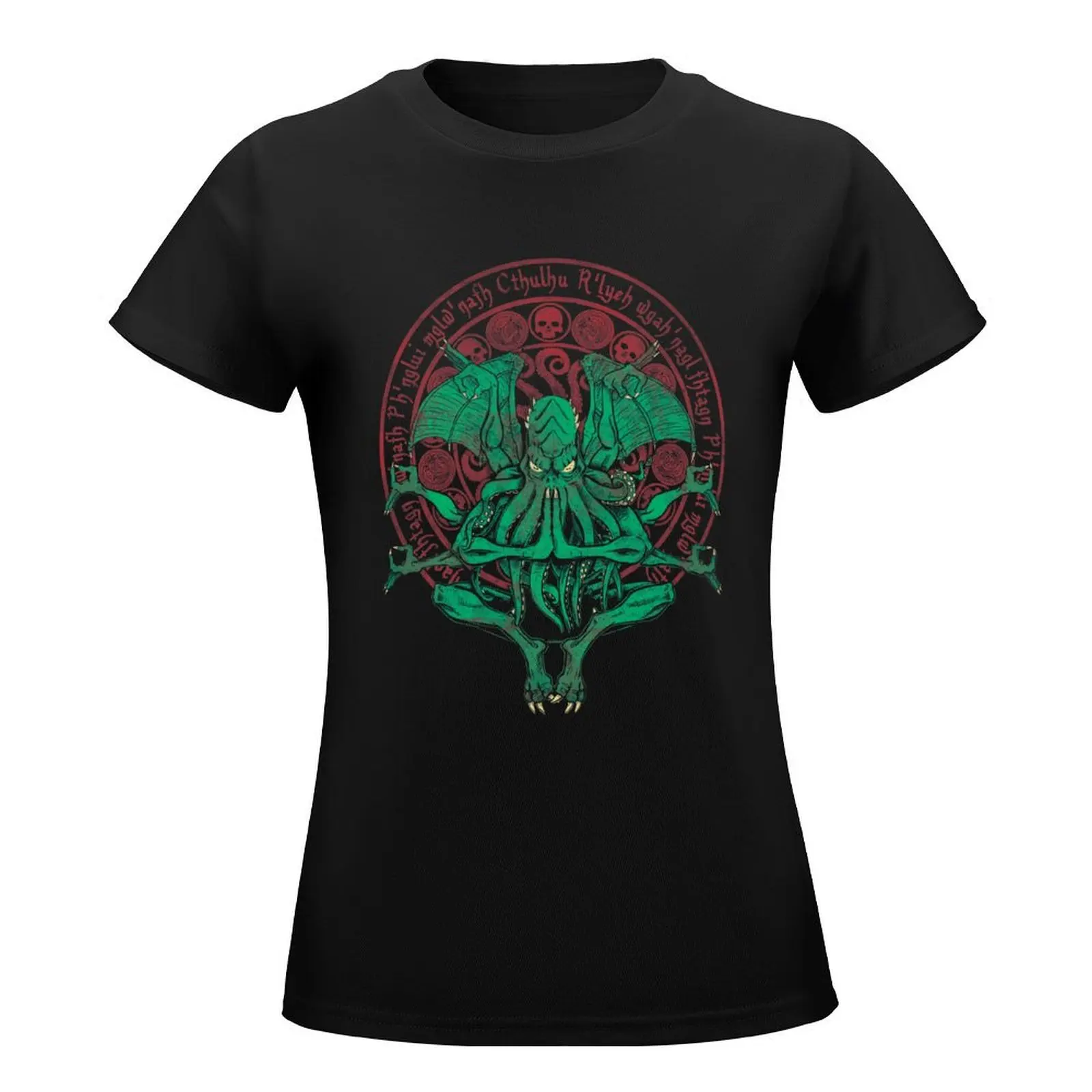 The Idol Cthulhu God Art T-Shirt cute clothes hippie clothes vintage clothes aesthetic Women clothing