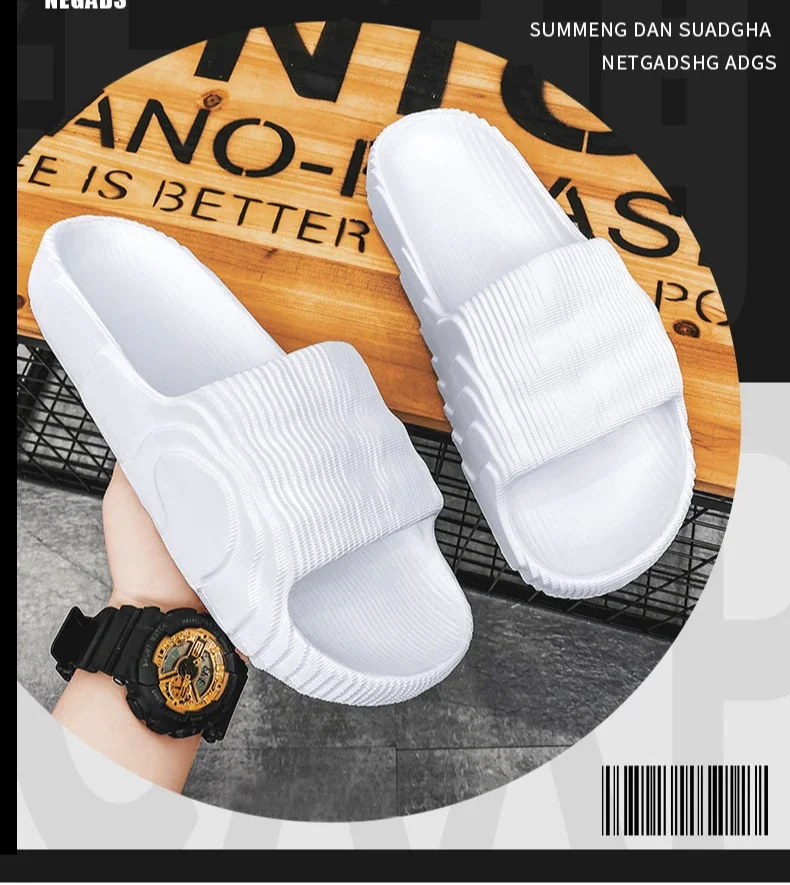 Zapatillas de interior y exterior para hombre y mujer, zapatos de plataforma de verano, suaves, antideslizantes, de EVA, para parejas, para baño, playa, sandalias de ocio