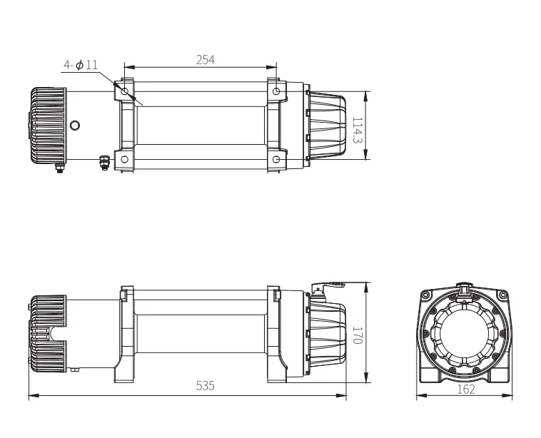 Steel and synthetic rope 3500lbs to 17000LBS 4x4 winch  with CE certificated electric car winch