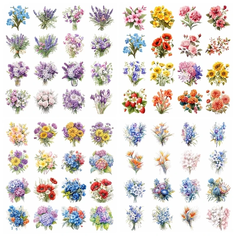 Cartoon Beautiful Flowers set heat transfer iron on printing vinyl stickers T-shirt stickers DIY Toy doll clothing decoration