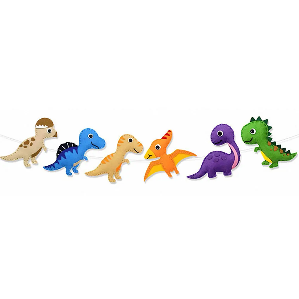 

1Set Felt Dinosaur Crafts Creative DIY Material Kit Home Decor Educational Kids Plaything Wear-Resistant Cartoon Dinosaur Crafts