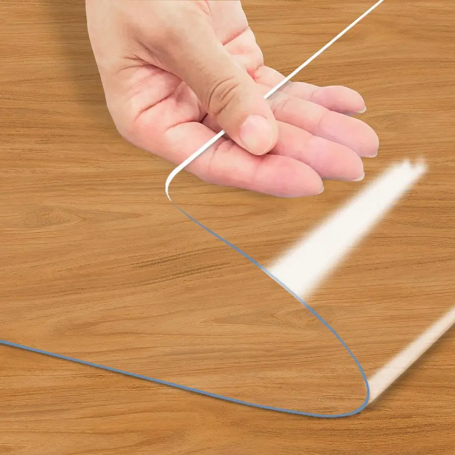 

42 X 42 Inch Clear Table Cover Protector,1.5mm Thick Plastic Table Cover, Clear Plastic Tablecloth Protector, Grime Proof and Ea