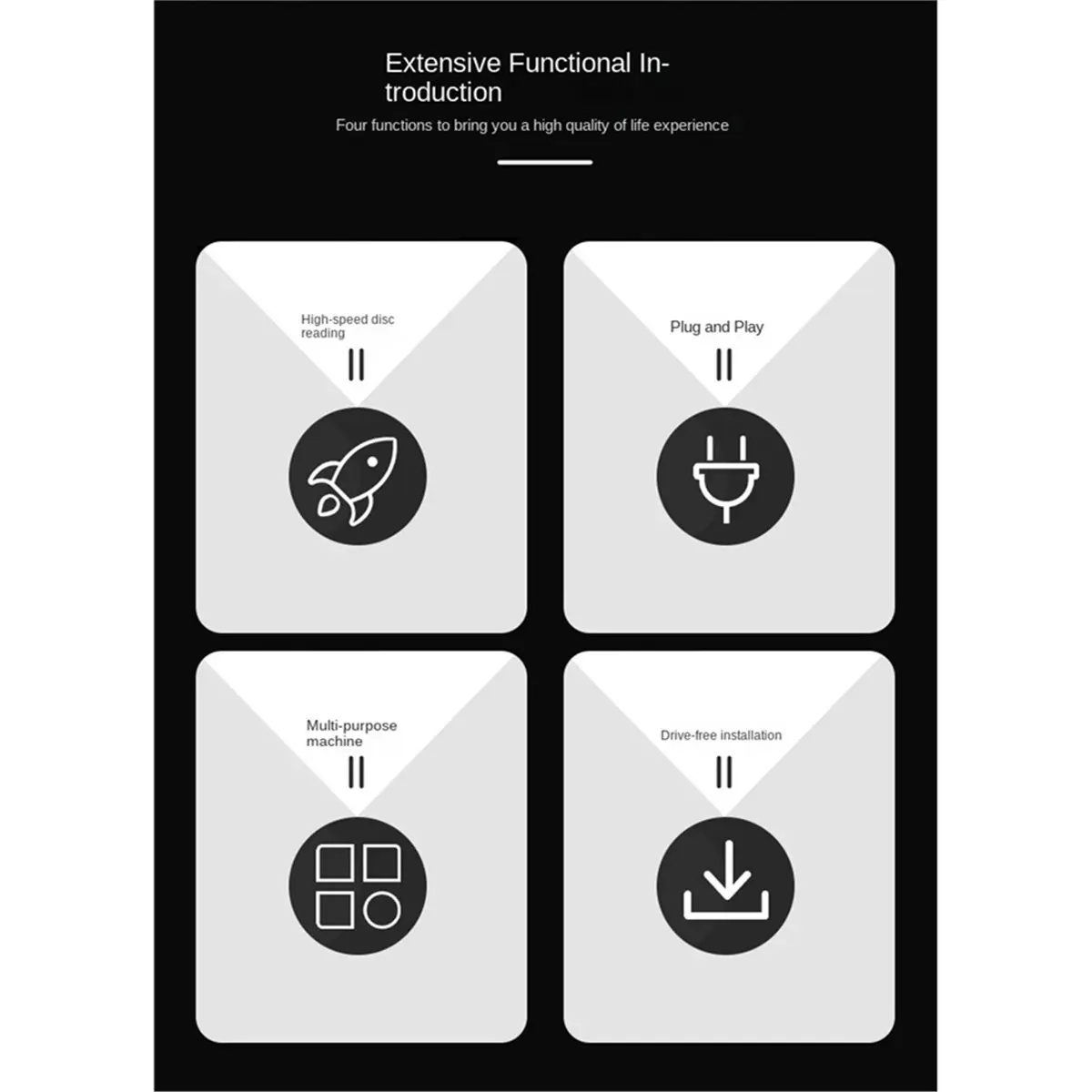 

Stable- Multifunctional External Hard Drive with DVD/CD Playback Support, Portable Burner, USB 3.0 Interface, SD/TF Card Slot