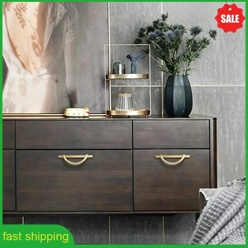 A010 4Pcs Gold Cabinet Pulls Drawer Pulls Half Moon Shape Cabinet Pulls Drawer Dresser Handles Kitchen Cupboard Handles B