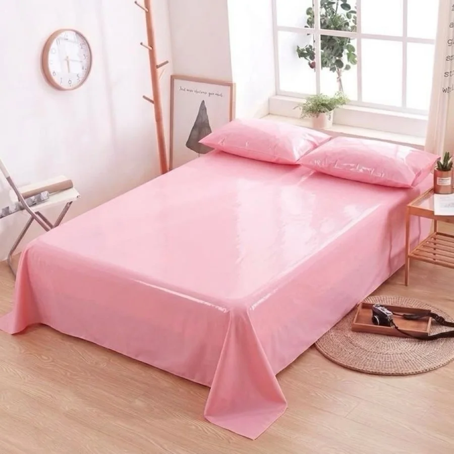 Ustproof Bed Thin Cover Mattress Cover Plastic PVC Dustproof Flat Sheet Bedsheet Waterproof Cloth Prevents Easy To Clean