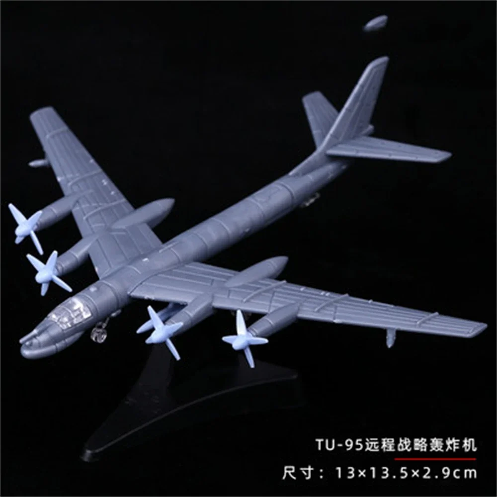 8 Styles Airplane Assembly Model J-20 Y-20 RQ-4A EF-2000 TU-95 B-2 V-22 CH-47 Fighter Military Ornament Mini Plastic Toy